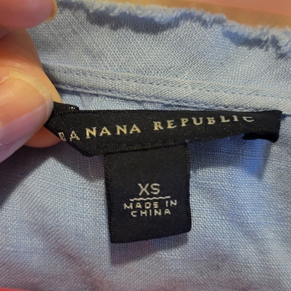 Banana Republic Sky Blue Casual Shirt Size XS - Picture 4 of 7